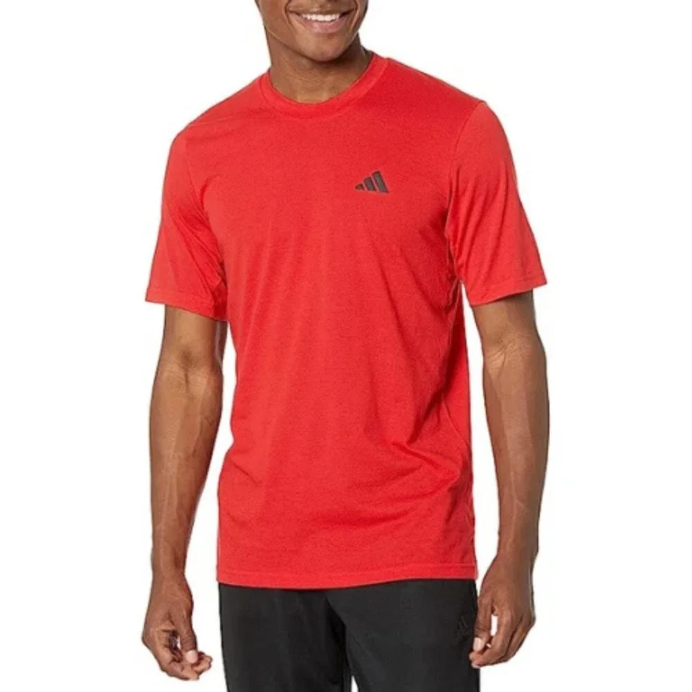 Adidas Train Essentials Feelready T-Shirt Men's S Red Crew Neck Training UPS1356